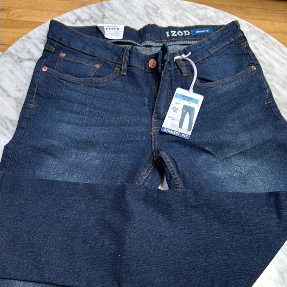 IZOD MENS STRAIGHT FIT JEANS